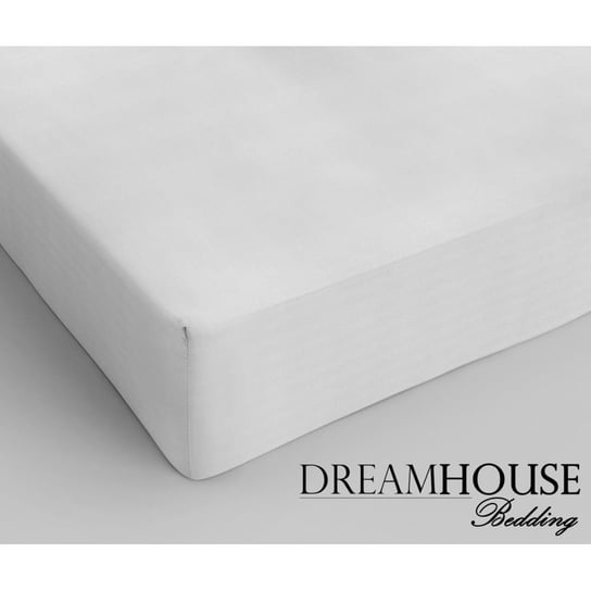 Prześcieradło z gumką, DreamHouse, bawełna, 160x200 cm, białe DreamHouse