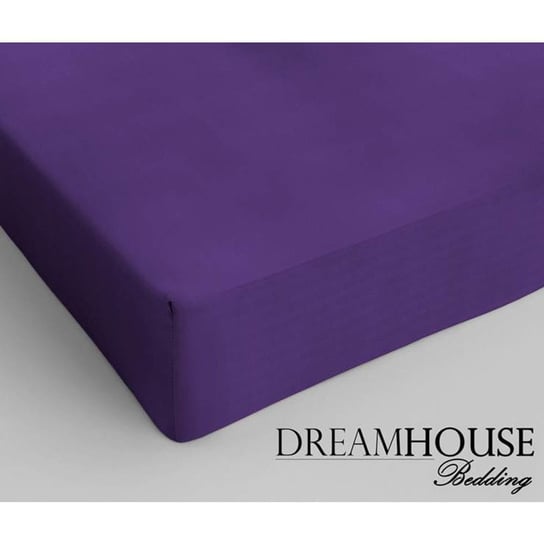Prześcieradło z gumką, DreamHouse, bawełna, 160x220 cm, fioletowe DreamHouse