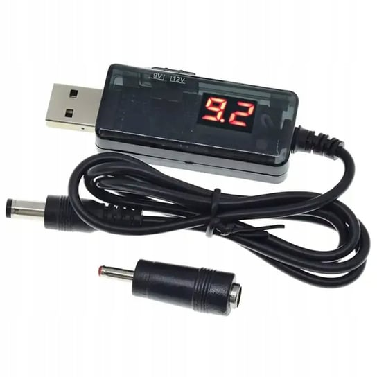Przetwornica USB Boost DC 5V do 9V 12V Kabel USB Step-up + 3.5x1.35mm Jomardyan