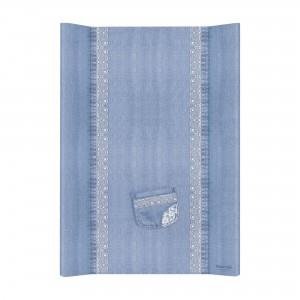 przewijak twardy krótki (50x70) Denim Style Lace blue Ceba Baby