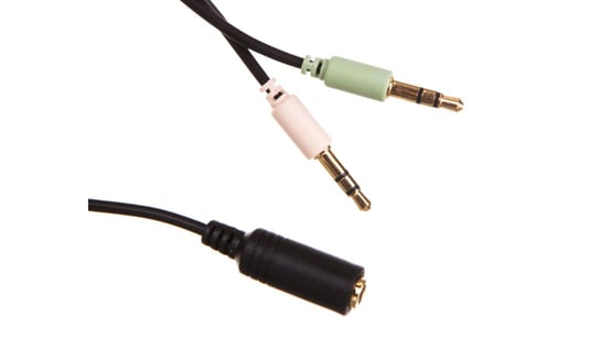 Przewód adapter /słuchawki + mikrofon/ jack 4pin / 2x jack 3pin 0,4m 48980 Goobay