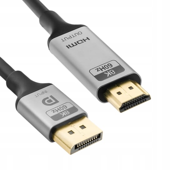 Przewód DisplayPort 1.4 HDMI 2.1 8K 60Hz Spacetronik KDH-SPA030 Kabel 3m Spacetronik