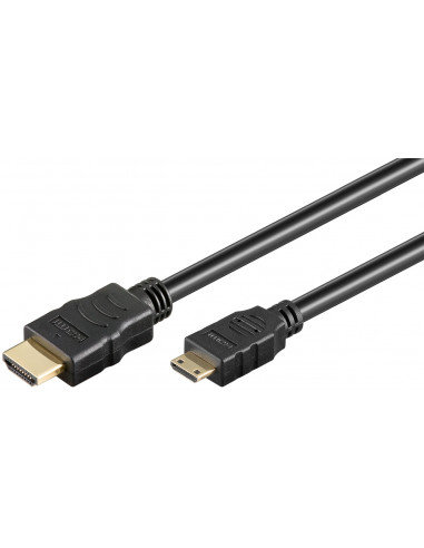 Przewód HDMI™ o dużej szybkości transmisji z Ethernetem (Mini), pozłacany - Długość kabla 1.5 m Goobay