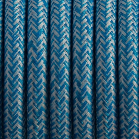 Przewód W Oplocie Kabel Dekoracyjny Zygzak Blue 2X0,75 Ledigo