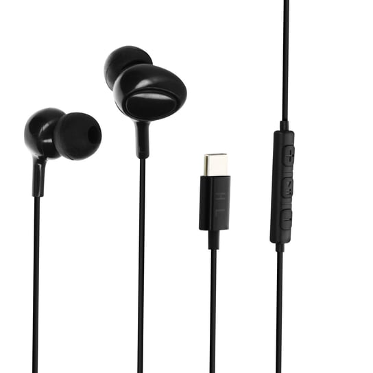 Przewodowe Słuchawki Usb-C Jakość Dźwięku Stereo Mikrofon Zdalnego Sterowania Czarny Avizar