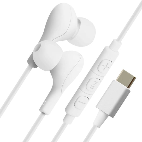 Przewodowe Słuchawki Usb-C Magnetyczny Pilot Zdalnego Sterowania - 4Smarts, Biały 4smarts
