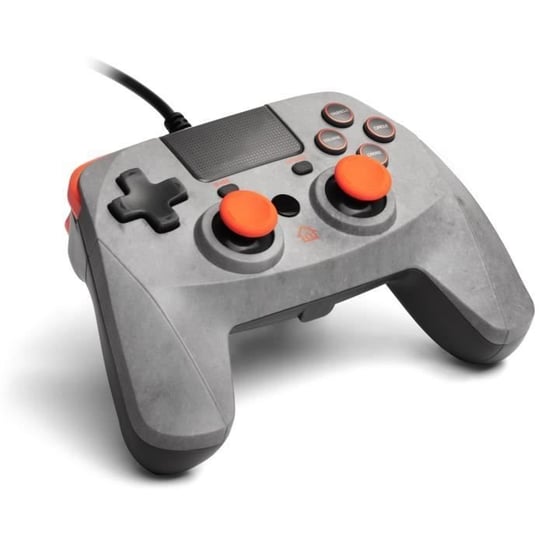 Przewodowy kontroler 4S Rock do PS4 i PS3 Snakebyte w kolorze szarym i pomarańczowym Inny producent