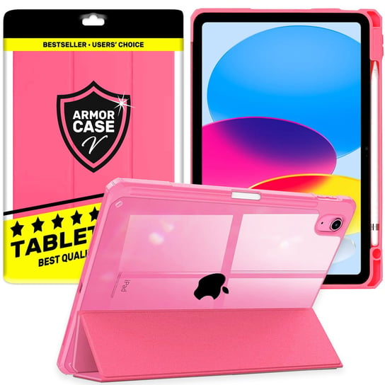 Przeźroczyste etui case clear pencil do Apple iPad GEN 10 A2757 10.9 | różowy Armor Case