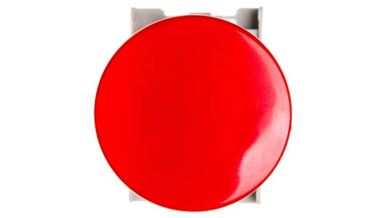Przycisk grzybkowy czerwony 1Z 1R pierścień niklowany SP22-DC-11. SPAMEL
