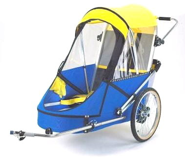 Przyczepka rowerowa dla osób z niepełnosprawnością Wike X Large niebiesko-żółta Inna marka