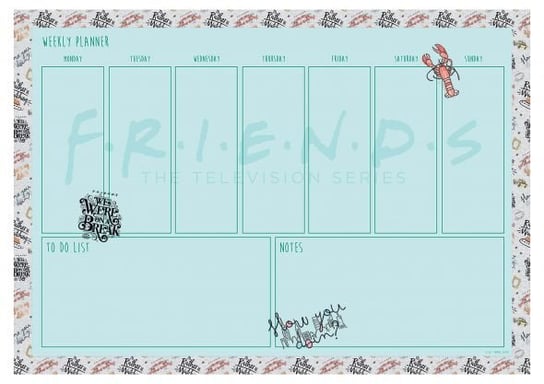 Przyjaciele Friends - planer tygodniowy 21x29,7 cm Friends