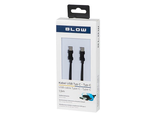 Przyłącze USB-C - USB-C BLOW Typ C 1,5m plecionka Blow