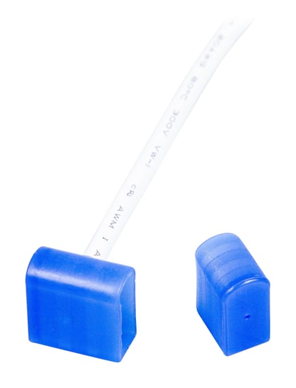 Przyłącze zasilające do BERGMEN Neon Flex HXR One / niebieskie / końcówka zasilająca z wyjściem bocznym + przewód 30 cm + zaślepka BERGMEN