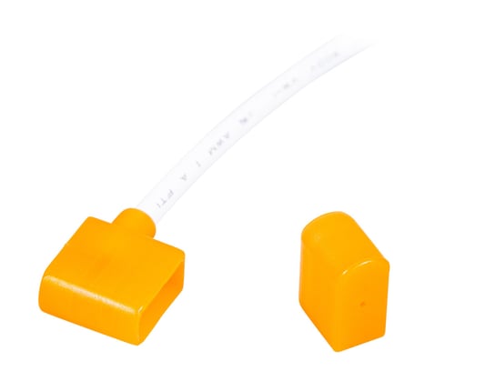Przyłącze zasilające do BERGMEN Neon Flex HXR One / pomarańczowe / końcówka zasilająca z wyjściem dolnym + przewód 30 cm + zaślepka BERGMEN