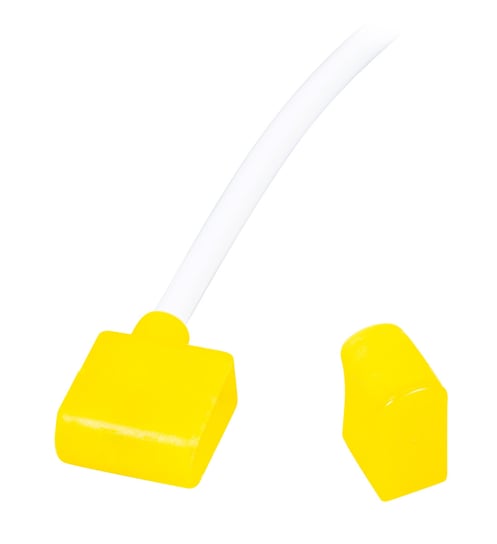 Przyłącze zasilające do BERGMEN Neon Flex HXR One / żółte / końcówka zasilająca z wyjściem dolnym + przewód 30 cm + zaślepka BERGMEN