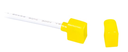 Przyłącze zasilające do BERGMEN Neon Flex HXR One / żółte / końcówka zasilająca z wyjściem prostym + przewód 30 cm + zaślepka BERGMEN