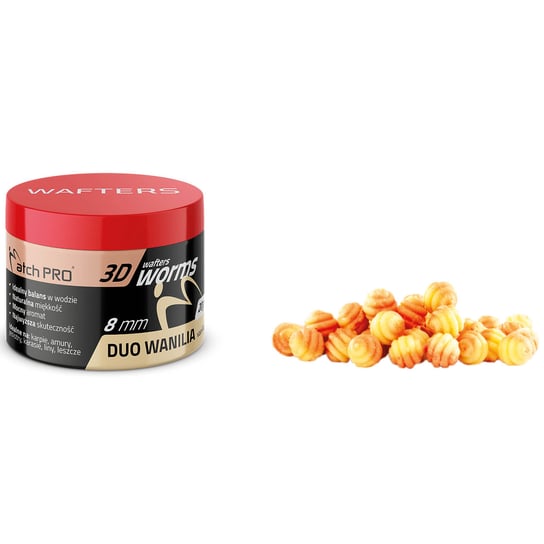 PRZYNĘTA KULKI BALANSUJĄCE WAFTERS MATCHPRO 3D WORMS DUO VANILLE 8 MM 20 G MatchPro