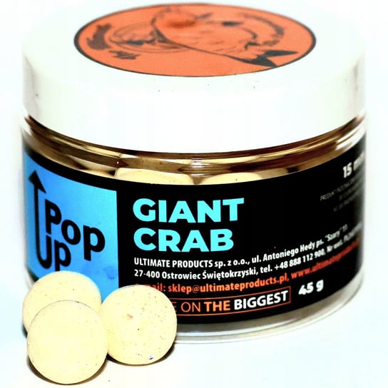 PRZYNĘTA KULKI PŁYWAJĄCE POP UP ULTIMATE PRODUCTS GIANT CRAB 15 MM ULTIMATE PRODUCTS