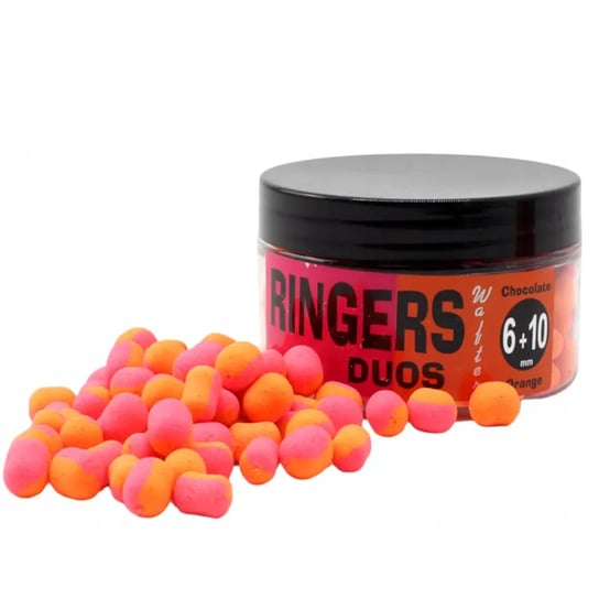 PRZYNĘTA KULKI WAFTERS DUMBELLS RINGERS DUOS ORANGE-PINK 6/10 MM Ringers