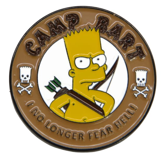 Przypinka Camp Bart Simpson Brązowa Metal Pin Inna marka