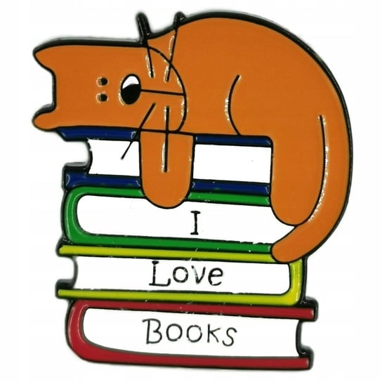 Przypinka Dog I Love Books Buton Metal Pin Inna marka