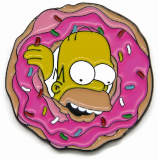 Przypinka Homer Simpson W Donucie Różowa Metal Pin Inna marka