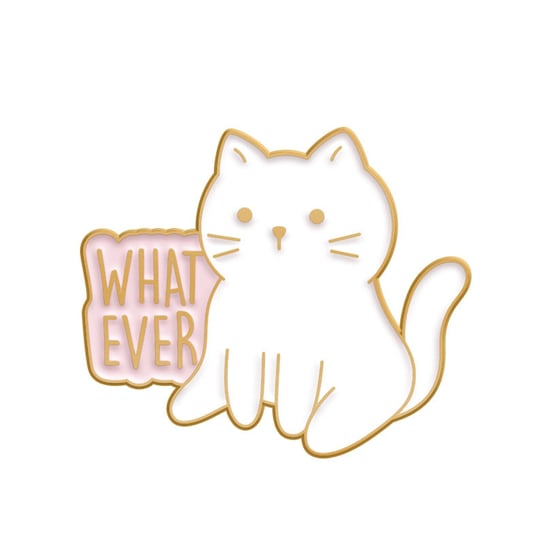 Przypinka Metal Cat Siedzący Kotek What Ever Pin Inna marka