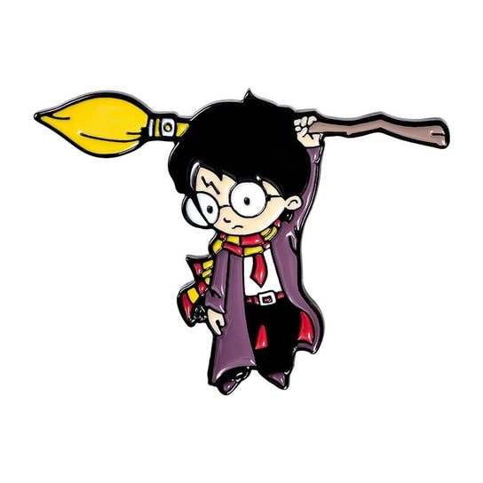 Przypinka Metal Czarodziej Harry Potter z Miotłą Inna marka