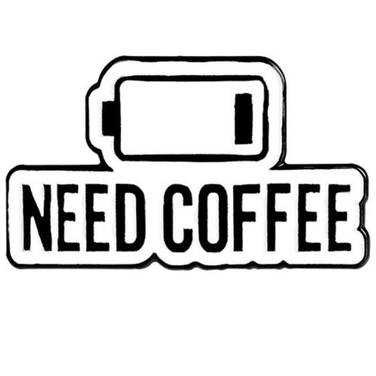 Przypinka Metal Need Coffee Bateria Pin Inna marka