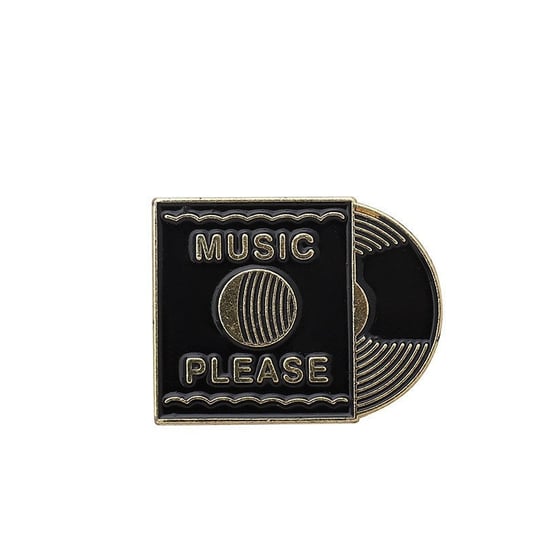 Przypinka Metal Płyta Vinylowa Music Please Pin Inna marka