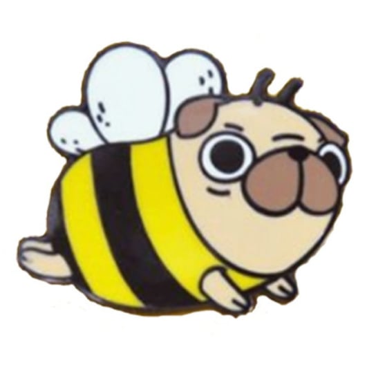 Przypinka Metal Pszczółka Mops Dog Bee Pin Inna marka