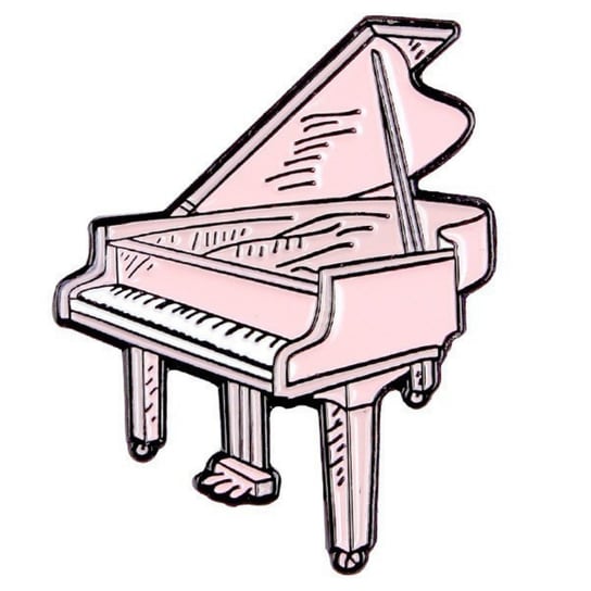 Przypinka Metal Różowy Fortepian Piano Pin Inna marka
