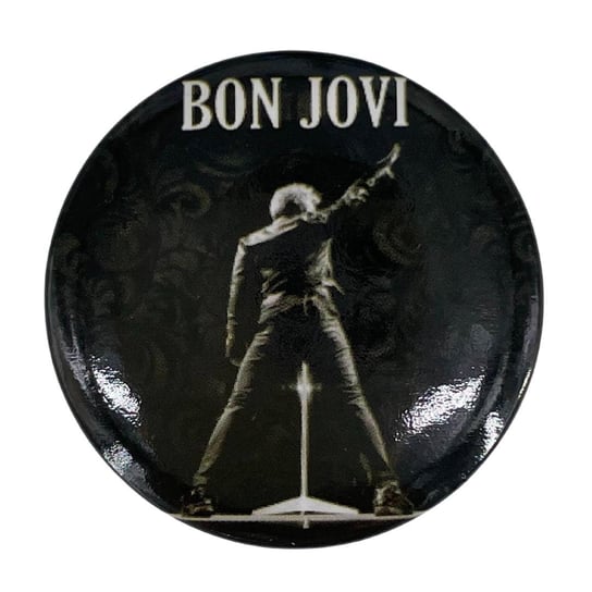 Przypinka Metalowa Okrągła Bon Jovi Czarna Mała Inna marka
