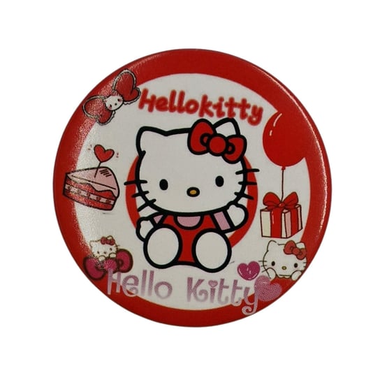 Przypinka Metalowa Okrągła Hello Kitty Czerwona Inna marka