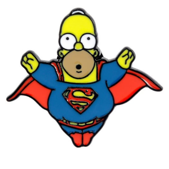 Przypinka Metalowa Simpsons Family Homer Superman Inna marka