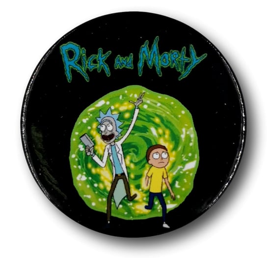 Przypinka Okrągła Czarn-Zielona Rick&Morty Pin Inna marka