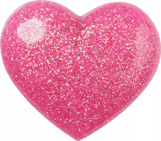 Przypinka Ozdoba Jibbitz Charms Pin Do Butów Crocs Pink 3D Glitter Heart Crocs