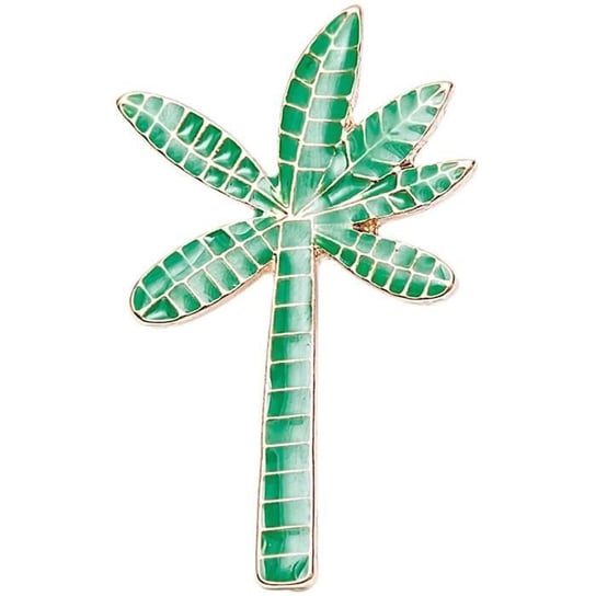 Przypinka - palma - zielona - 20 x 33 mm Inna marka