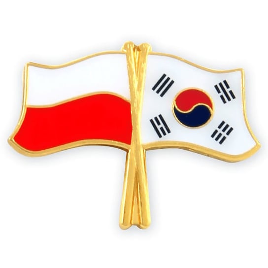 Przypinka, pin flaga Polska-Korea Południowa Inna marka