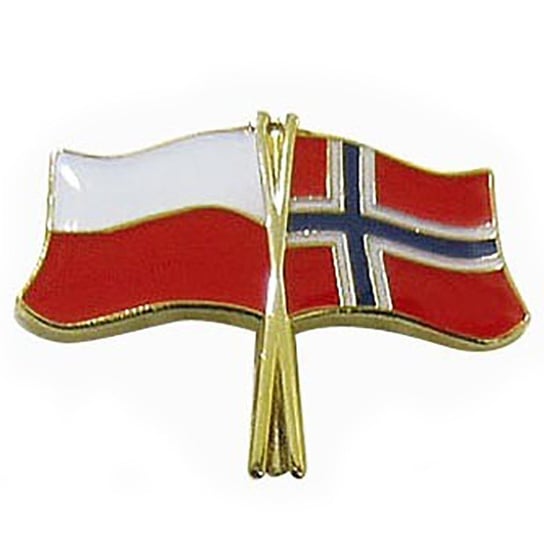 Przypinka pin flaga Polska-Norwegia Inna marka