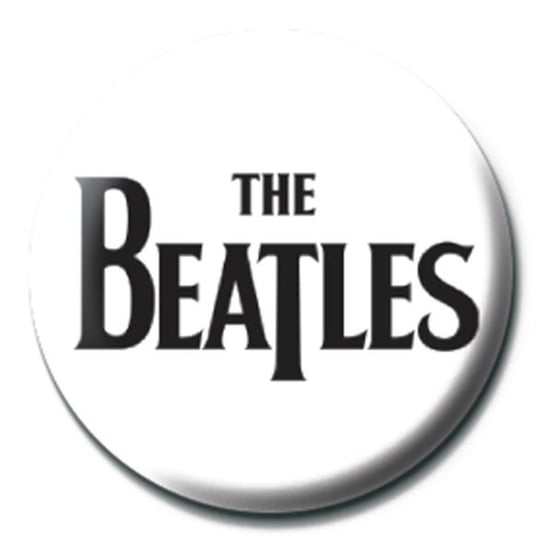 Przypinka, The Beatles Black Logo, 2,5 cm The Beatles