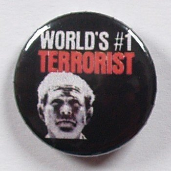 przypinka WORLDS #1 TERRORIST Inna marka