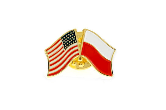 Przypinka Z Flagami Usa I Polski Pins Jubileo