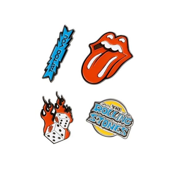 Przypinki do plecaka do ubrań metalowe z nadrukiem The Rolling Stones ROLLING STONES