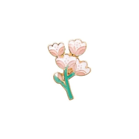 Przypinki - kwiaty wiśni - różowe - 18 x 12 mm Inna marka