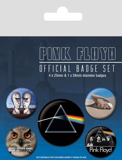Przypinki pakiet Pink Floyd, 10x12x150 mm Pyramid International