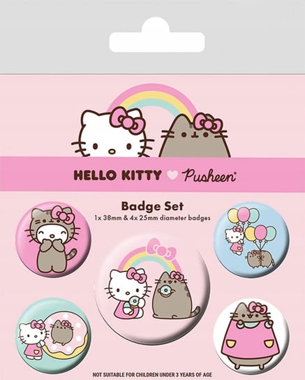 Przypinki Pusheen Hello Kitty 5Szt Koty Inna marka