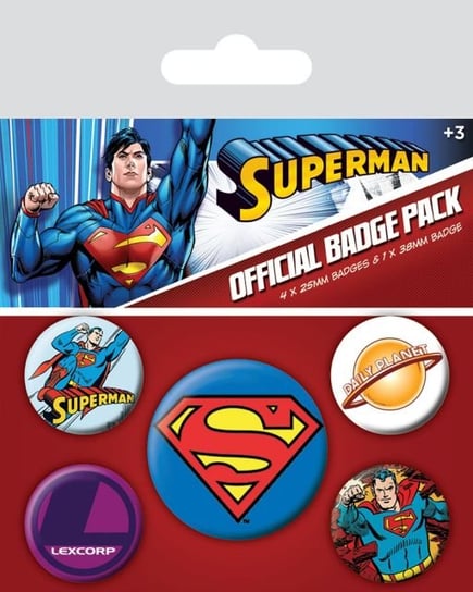 Przypinki PYRAMID INTERNATIONAL pakiet Superman SUPERMAN