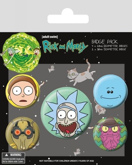 Przypinki Rick and Morty, 10x12x150 mm RICK AND MORTY