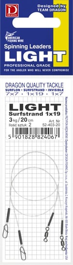 Przypon stalowy Dragon 1X19 Surfstrand A.F.W. LIGHT DRAGON